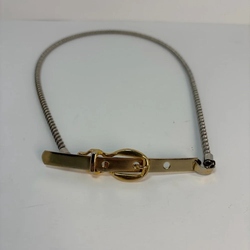 Y2K Vintage Metal Chain Belt • Mixed Metals • USA Made
